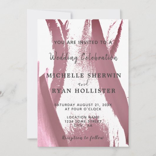 Carte d'invitation de mariage Fleur Tulipe (Devant)