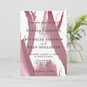 Carte d'invitation de mariage Fleur Tulipe (Debout devant)