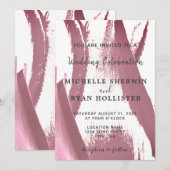 Carte d'invitation de mariage Fleur Tulipe (Devant / Derrière)