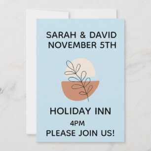 CARTE D'INVITATION DE MARIAGE FLEURIE SAUGE PERSON