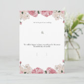 Carte d'invitation de mariage florale (Debout devant)