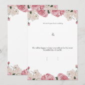 Carte d'invitation de mariage florale (Devant / Derrière)