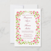Carte d'invitation de mariage florale (Devant)