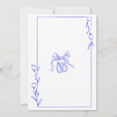 Carte d'invitation de mariage florale bleue modifi (Dos)