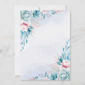 Carte d'invitation de mariage florale bleue modifi (Dos)