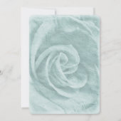 Carte d'invitation de mariage florale bleue romant (Dos)