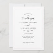 Carte d'invitation de mariage florale Bloom Bouque (Devant)