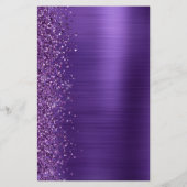Carte d'invitation de mariage glitter glamour viol (Dos)