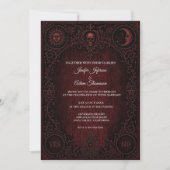 Carte d'invitation de mariage gothique avec planch (Devant)