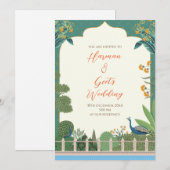 Carte d'invitation de mariage hindou Invitation nu (Devant / Derrière)
