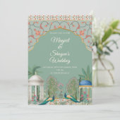 Carte d'invitation de mariage indien Invitation de (Debout devant)