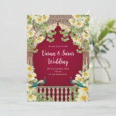 Carte d'invitation de mariage indien Invitations h (Debout devant)