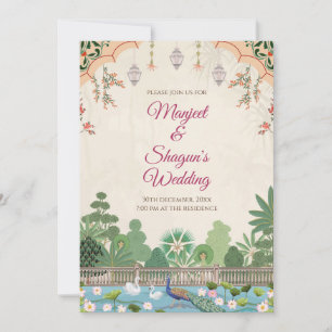 Carte d'invitation de mariage indien numérique Ind