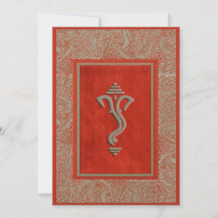 Carte d'invitation de mariage indien traditionnel