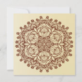 Carte d'invitation de mariage indien traditionnel (Dos)