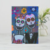 CARTE D'INVITATION DE MARIAGE JOUR DES MORTS (Debout devant)