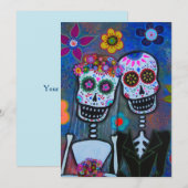 CARTE D'INVITATION DE MARIAGE JOUR DES MORTS (Devant / Derrière)