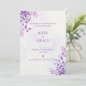 Carte d'invitation de mariage MIGNONNE (Debout devant)