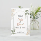 Carte d'invitation de mariage minimal élégant (Debout devant)