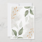 Carte d'invitation de mariage minimal élégant (Dos)