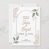 Carte d'invitation de mariage minimal élégant (Devant)