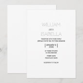 Carte d'invitation de mariage minimal simple (Devant / Derrière)
