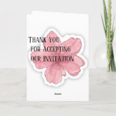 Carte d'invitation de mariage minimaliste (Dos)