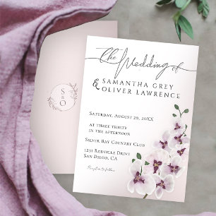 Carte d'invitation de mariage minimaliste à l'orch