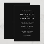 Carte d'invitation de mariage minimaliste moderne (Devant / Derrière)