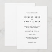 Carte d'invitation de mariage minimaliste moderne (Devant / Derrière)