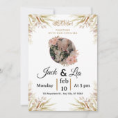 Carte d'invitation de mariage minimaliste moderne (Devant)