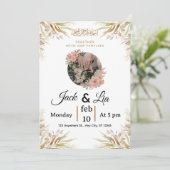 Carte d'invitation de mariage minimaliste moderne (Debout devant)