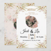 Carte d'invitation de mariage minimaliste moderne (Devant / Derrière)