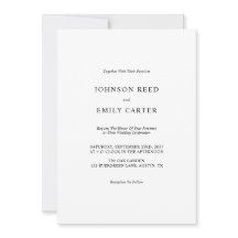 Carte d'invitation de mariage minimaliste personna