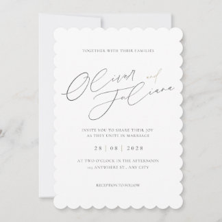 CARTE D'INVITATION DE MARIAGE MINIMALISTE PERSONNA