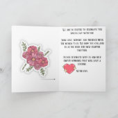 Carte d'invitation de mariage minimaliste rose (Intérieur)
