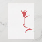 Carte d'invitation de mariage mod tulipe en feuill (Verso)