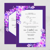 Carte d'invitation de mariage, modèle (Devant / Derrière)