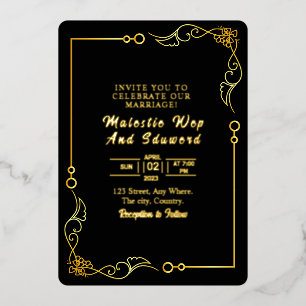 Carte d'invitation de mariage modèle de design à f