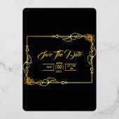 Carte d'invitation de mariage modèle de design à f (Verso)