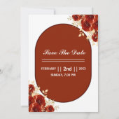 Carte d'invitation de mariage modèle de design flo (Dos)