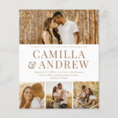 Carte d'invitation de mariage moderne à budget ave (Devant)