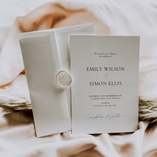 Carte d'invitation de mariage moderne et classe