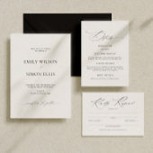 Carte d'invitation de mariage moderne et classe