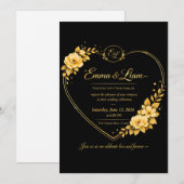 Carte d'invitation de mariage moderne – Minimalism (Devant / Derrière)