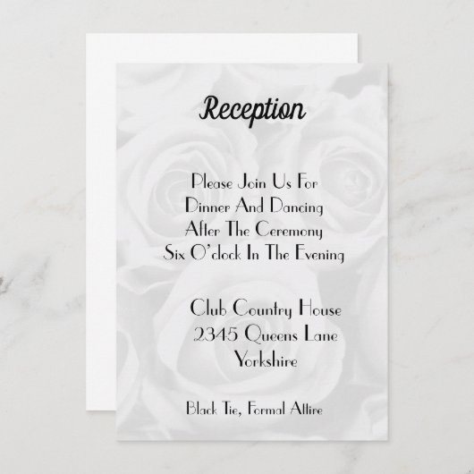 Carte d'invitation de mariage moderne simple (Devant / Derrière)