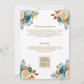 Carte d'invitation de mariage musulman à code QR f (Dos)