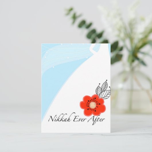 Carte d'invitation de mariage Nikkah Ever After (Debout devant)