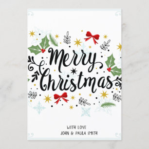 Carte d'invitation de mariage Noël