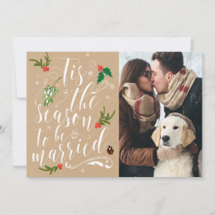 carte d'invitation de mariage Noël enregistrer la 